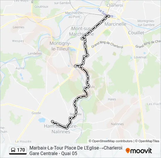 170 Bus Line Map