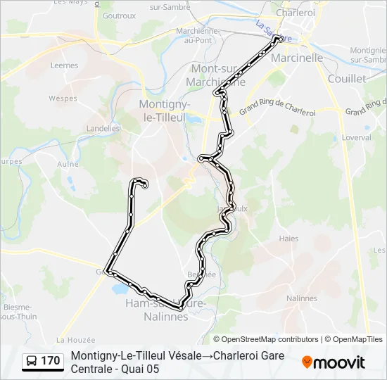 170 Bus Line Map