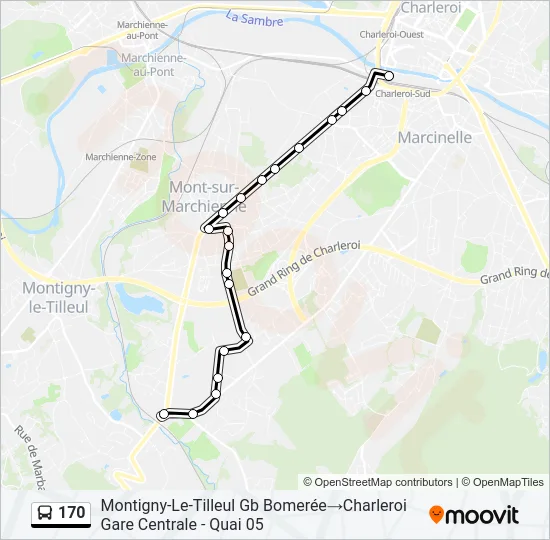 170 Bus Line Map