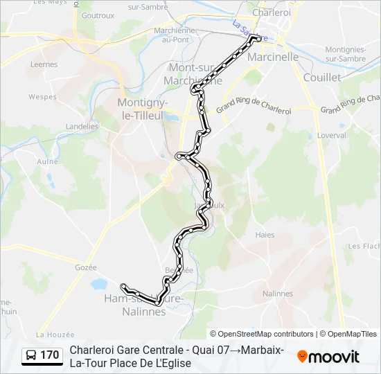 170 Bus Line Map