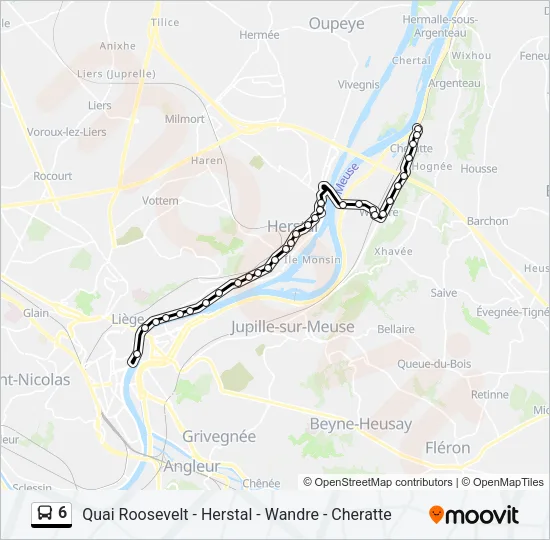 6 Bus Line Map
