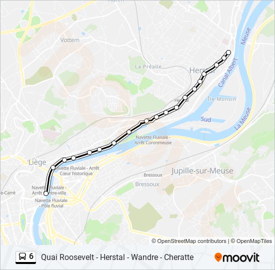 6 bus Line Map