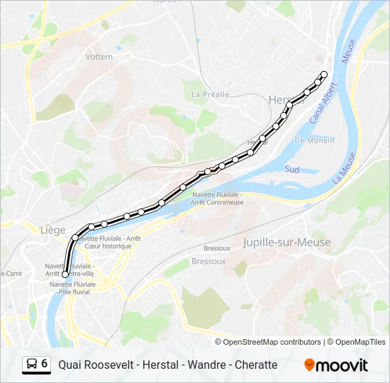 6 Bus Line Map