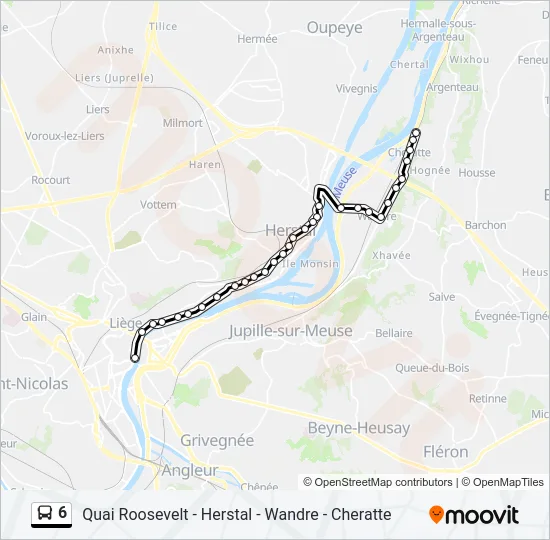 6 Bus Line Map