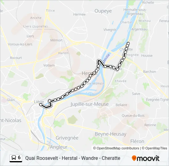 6 Bus Line Map