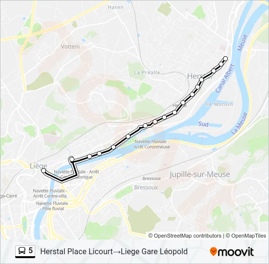 5 Bus Line Map