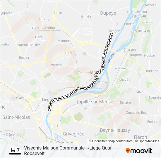 7 Bus Line Map