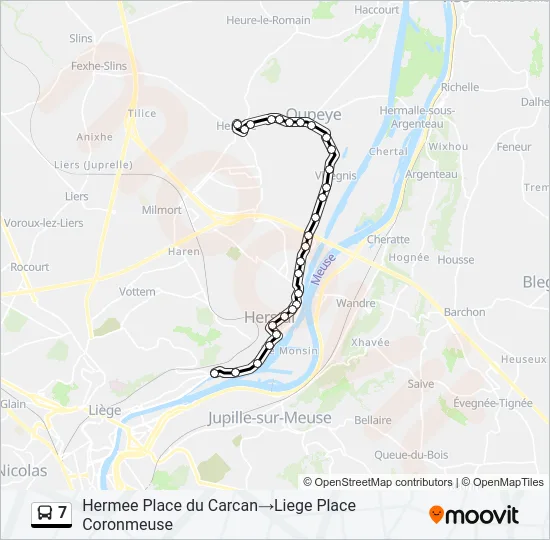 7 Bus Line Map