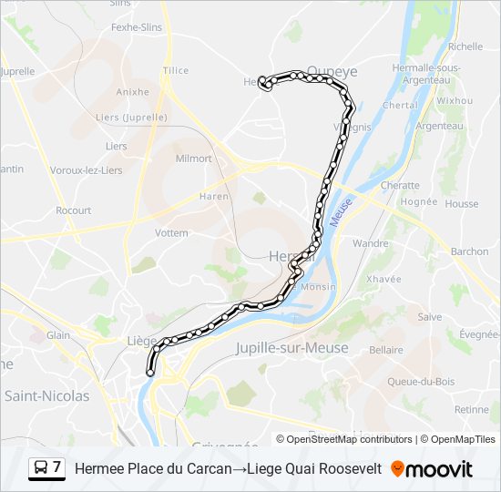 Plan de la ligne 7 de bus