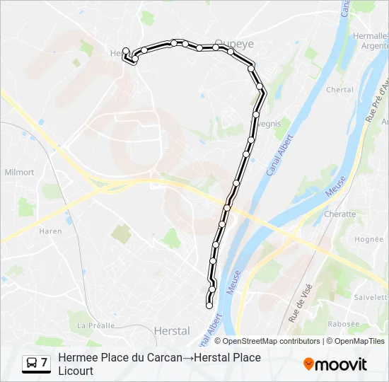 7 Bus Line Map
