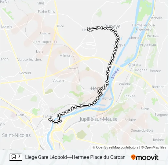 7 Bus Line Map