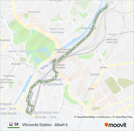 58 bus Line Map