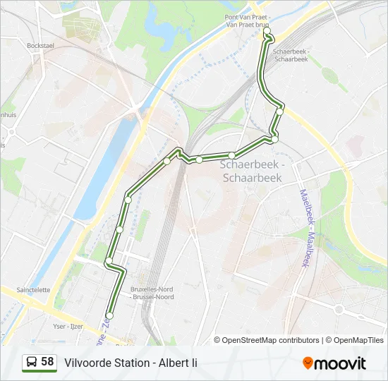 58 Bus Line Map