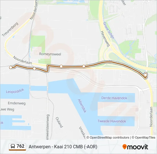 762 Bus Line Map