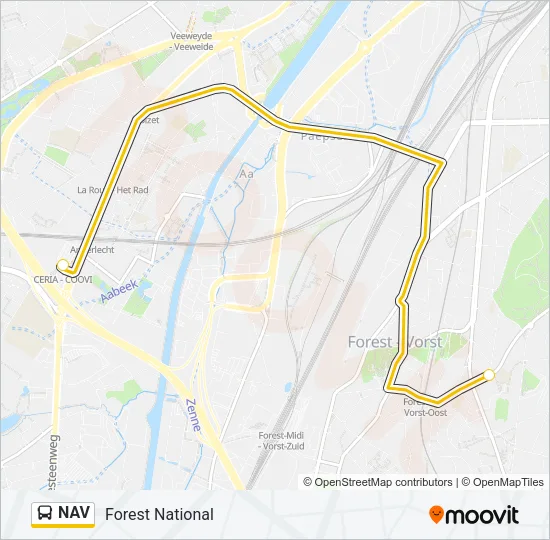 NAV Bus Line Map