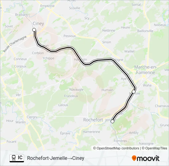 IC Train Line Map
