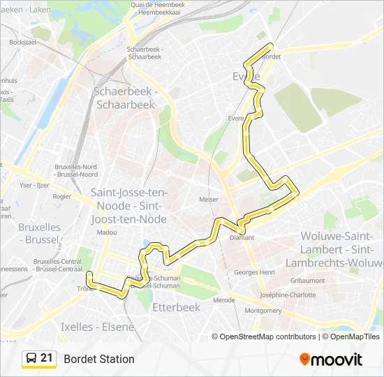 21 Route: Schedules, Stops & Maps - Bordet Station (Updated)