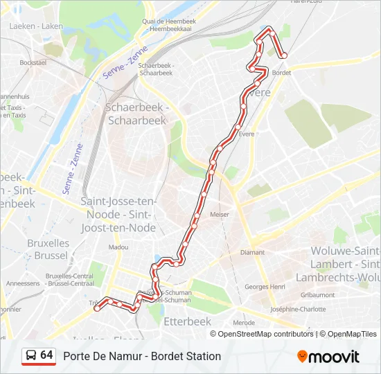 64 Bus Line Map