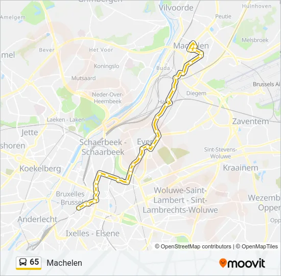 65 Bus Line Map