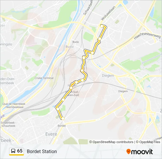 65 Bus Line Map