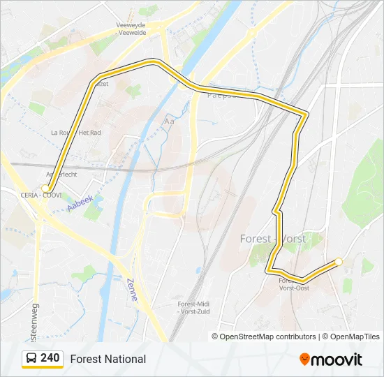 240 Bus Line Map