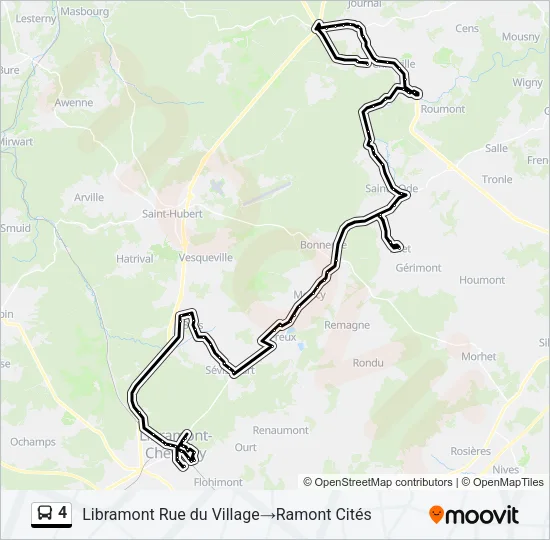 4 Bus Line Map