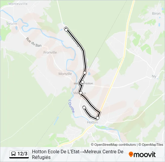 12/3 Bus Line Map