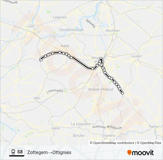 S8 Train Line Map