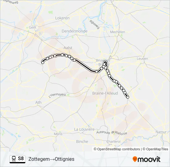 S8 Train Line Map