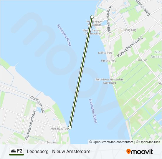 F2 ferry Line Map