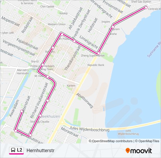 L2 Bus Line Map