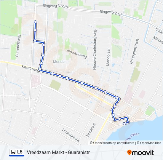 L5 Bus Line Map