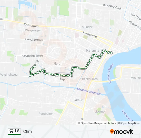 L8 Bus Line Map