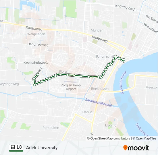 L8 Bus Line Map