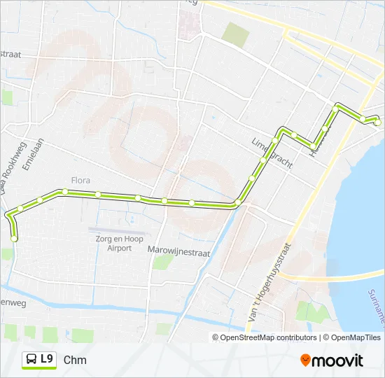 L9 Bus Line Map