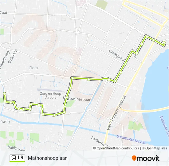 L9 Bus Line Map