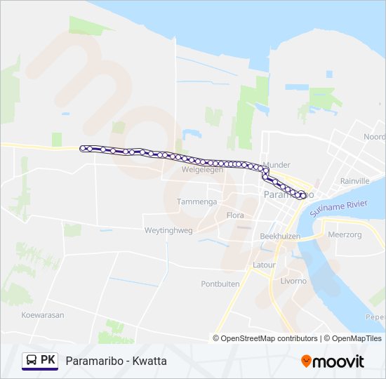 PK Bus Line Map