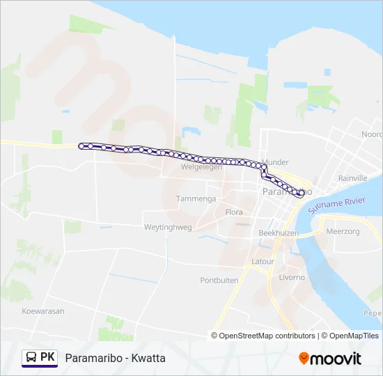 PK Bus Line Map