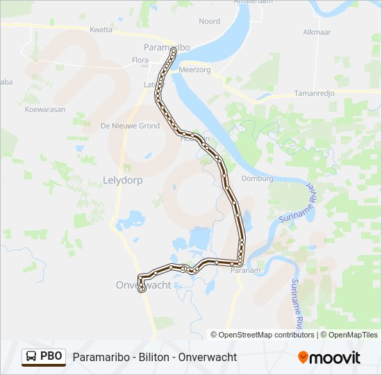 PBO Bus Line Map