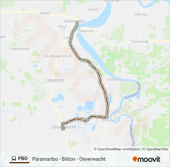PBO Bus Line Map