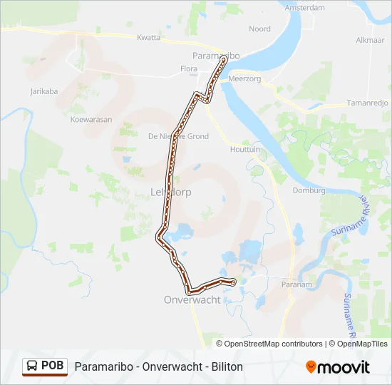 POB Bus Line Map
