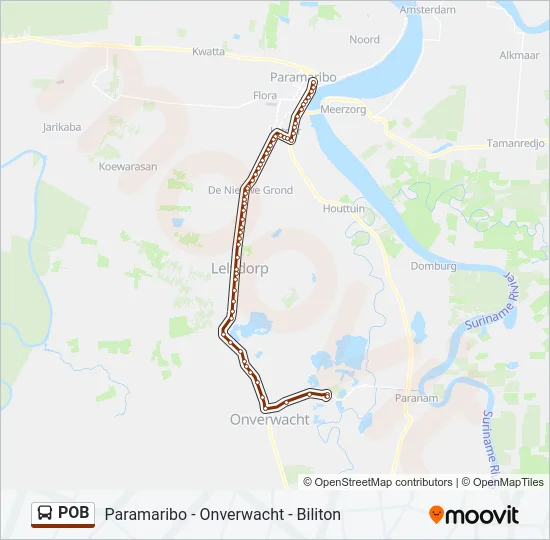 POB Bus Line Map