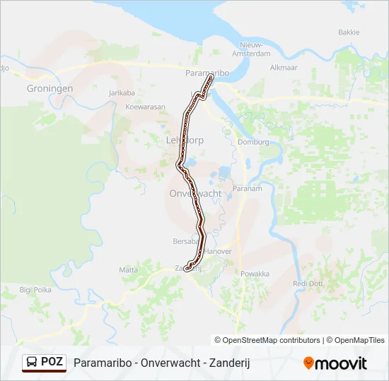 POZ Bus Line Map