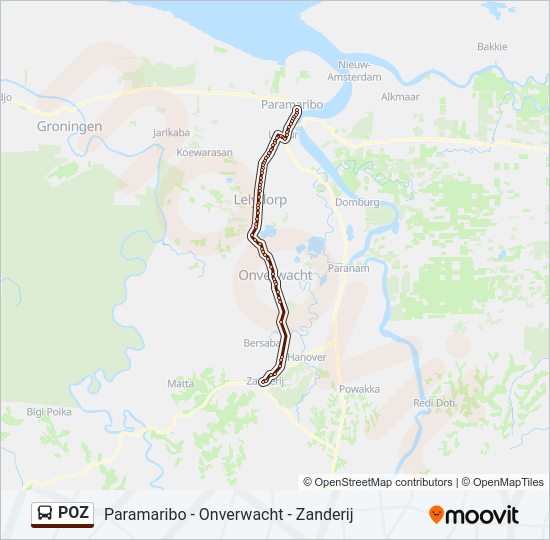 POZ Bus Line Map