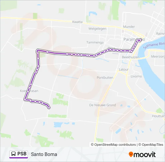 PSB Bus Line Map