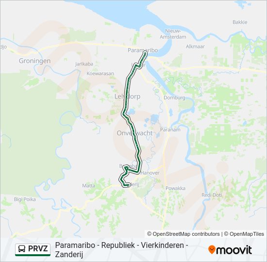 PRVZ Bus Line Map