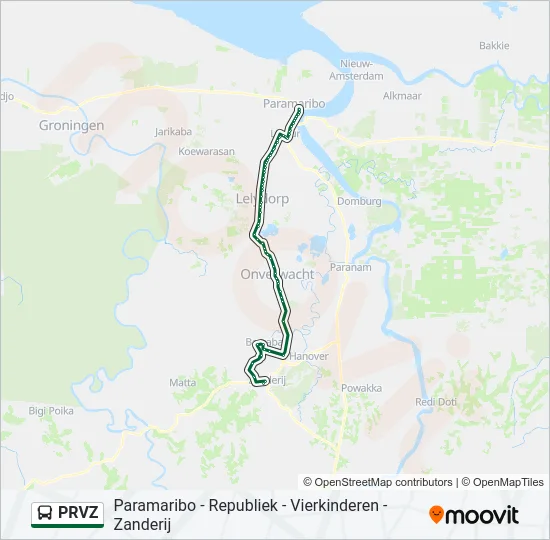 PRVZ Bus Line Map