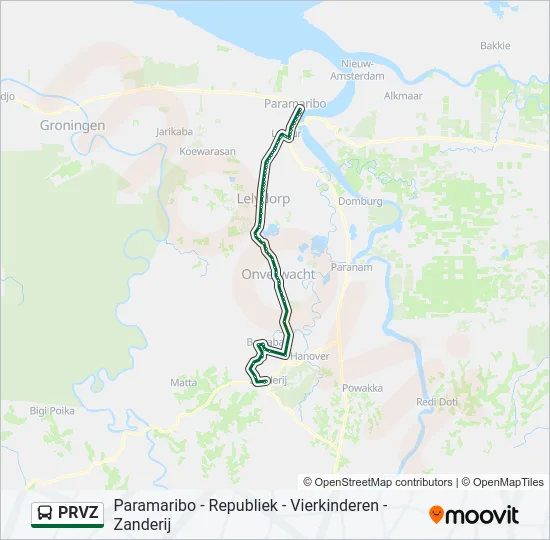PRVZ Bus Line Map