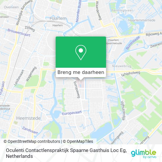 Oculenti Contactlenspraktijk Spaarne Gasthuis Loc Eg kaart