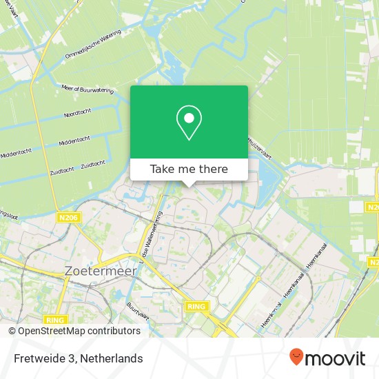 Fretweide 3, 2727 HG Zoetermeer kaart